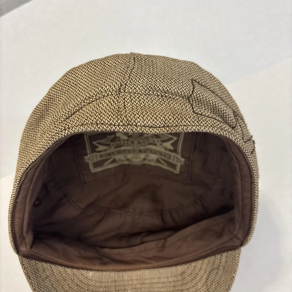 Banana Republic Travel Safari Army Cadet Cap Hat Mens S / M Tan Hemp Cotton